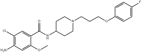 Benzamide, 4-amino-5-chloro-N-[1-[3-(4-fluorophenoxy)propyl]-4-piperidinyl]-2-methoxy-,126657-53-2,结构式