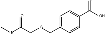 Benzoic acid, 4-[[[2-(methylamino)-2-oxoethyl]thio]methyl]- Structure