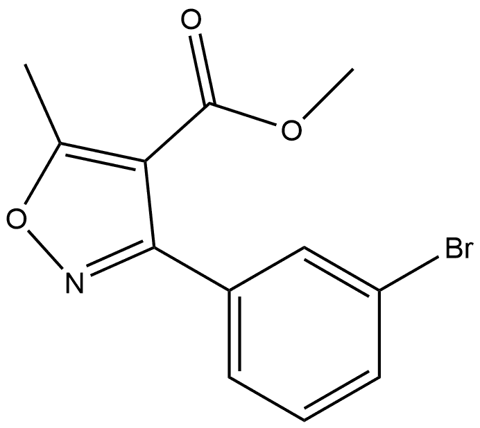 3-(3-溴苯基)-5-甲基异噁唑-4-甲酸甲酯, 1267299-78-4, 结构式