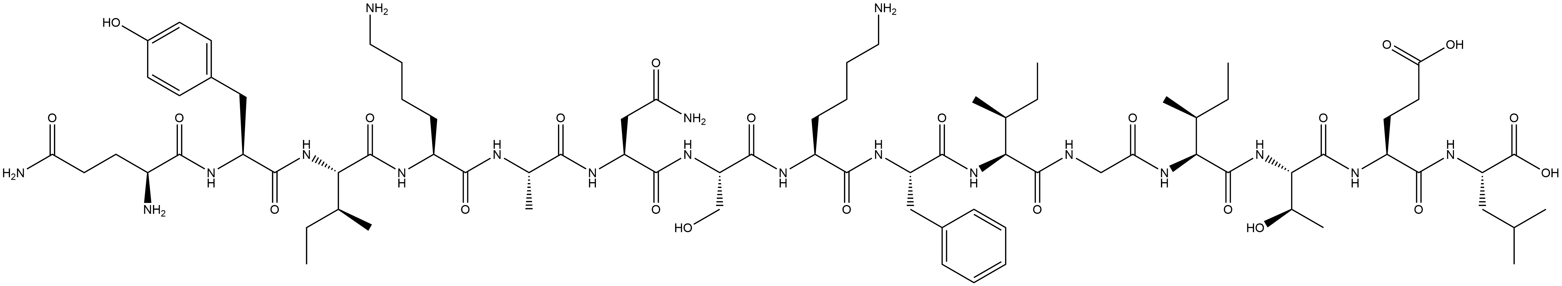 伤风毒素衍生肽 TT830–844 结构式