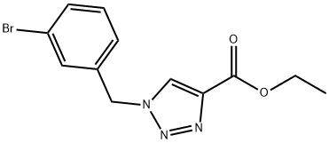 1H-1,2,3-Triazole-4-carboxylic acid, 1-[(3-bromophenyl)methyl]-, ethyl ester Structure