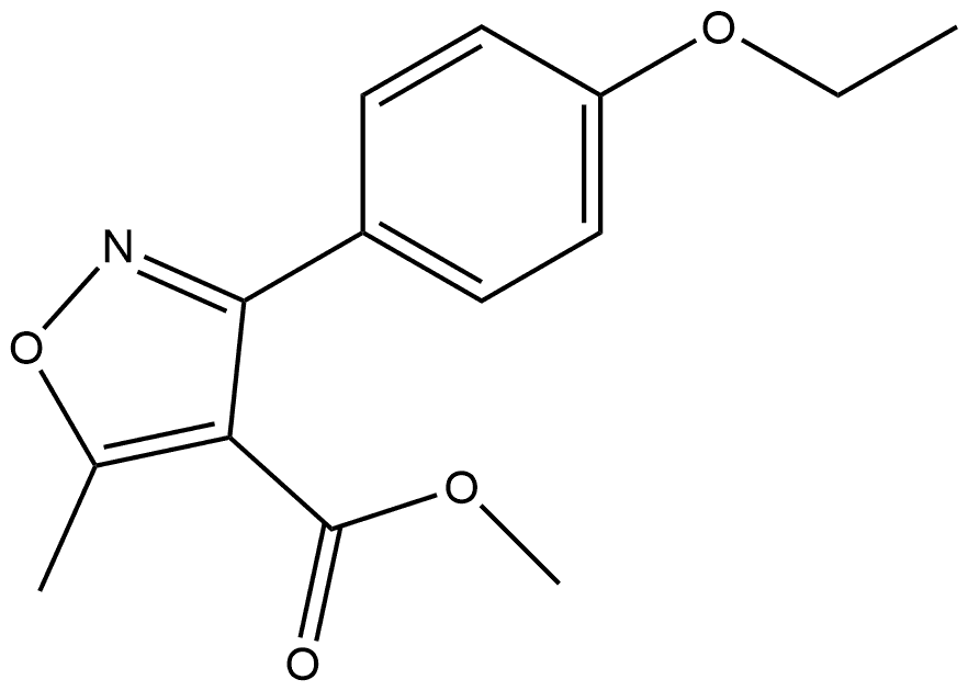 3-(4-乙氧基苯基)-5-甲基异噁唑-4-甲酸甲酯,1268067-01-1,结构式