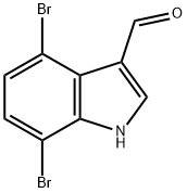 1H-Indole-3-carboxaldehyde, 4,7-dibromo-,126811-25-4,结构式