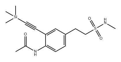 Acetamide, N-[4-[2-[(methylamino)sulfonyl]ethyl]-2-[2-(trimethylsilyl)ethynyl]phenyl]-,1268265-95-7,结构式
