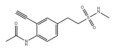 Acetamide, N-[2-ethynyl-4-[2-[(methylamino)sulfonyl]ethyl]phenyl]- Struktur