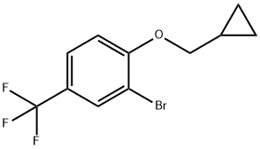 2-Bromo-1-cyclopropylmethoxy-4-trifluoromethyl-benzene Struktur