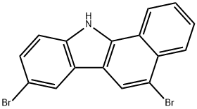11H-Benzo[a]carbazole, 5,8-dibromo- Structure