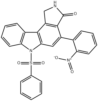 Pyrrolo[3,4-c]carbazol-3(2H)-one, 1,6-dihydro-4-(2-nitrophenyl)-6-(phenylsulfonyl)-