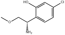 (S)-2-(1-amino-2-methoxyethyl)-5-chlorophenol Struktur