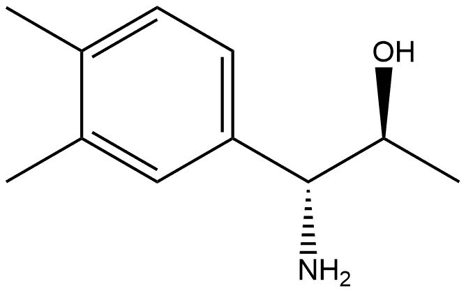 (1R,2S)-1-AMINO-1-(3,4-DIMETHYLPHENYL)PROPAN-2-OL 结构式