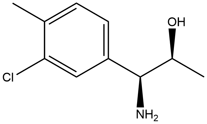 (1S,2S)-1-AMINO-1-(3-CHLORO-4-METHYLPHENYL)PROPAN-2-OL 结构式