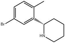(2S)-2-(5-bromo-2-methylphenyl)piperidine Struktur