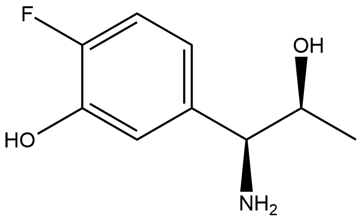 5-((1S,2S)-1-AMINO-2-HYDROXYPROPYL)-2-FLUOROPHENOL 结构式