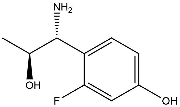 4-[(1R,2S)-1-AMINO-2-HYDROXYPROPYL]-3-FLUOROPHENOL 结构式