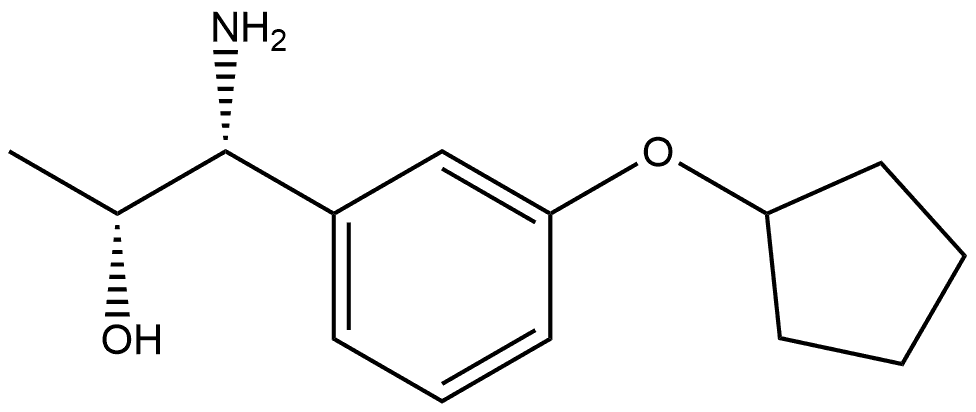 (1R,2R)-1-AMINO-1-(3-CYCLOPENTYLOXYPHENYL)PROPAN-2-OL 结构式
