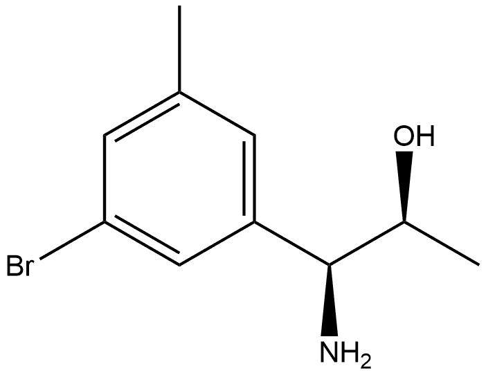 (1S,2S)-1-AMINO-1-(3-BROMO-5-METHYLPHENYL)PROPAN-2-OL 结构式