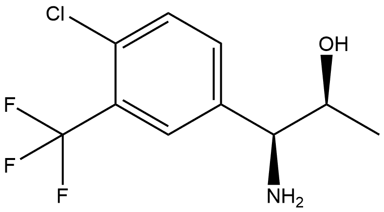 (1S,2S)-1-AMINO-1-[4-CHLORO-3-(TRIFLUOROMETHYL)PHENYL]PROPAN-2-OL,1270032-43-3,结构式