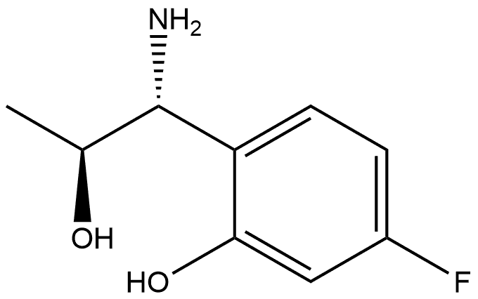 2-[(1R,2S)-1-AMINO-2-HYDROXYPROPYL]-5-FLUOROPHENOL 结构式