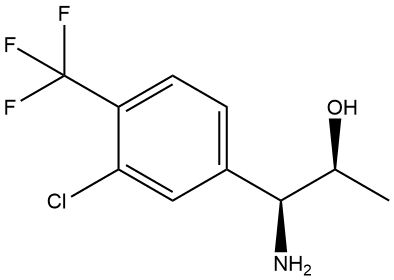 (1S,2S)-1-AMINO-1-[3-CHLORO-4-(TRIFLUOROMETHYL)PHENYL]PROPAN-2-OL 结构式