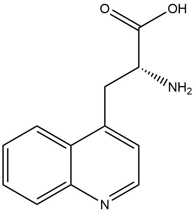 (R)-2-氨基-3-喹啉-4-基丙酸 结构式