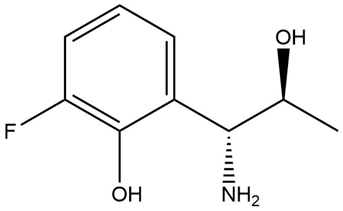 2-[(1R,2S)-1-AMINO-2-HYDROXYPROPYL]-6-FLUOROPHENOL 结构式