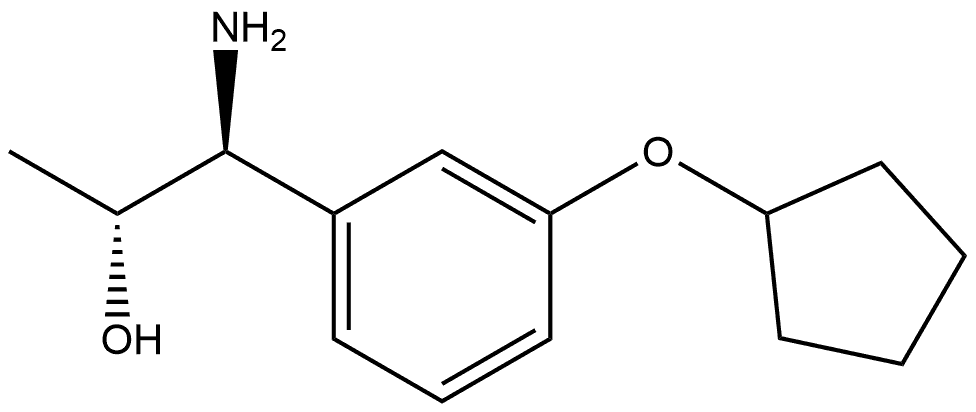 (1S,2R)-1-AMINO-1-(3-CYCLOPENTYLOXYPHENYL)PROPAN-2-OL,1270116-96-5,结构式