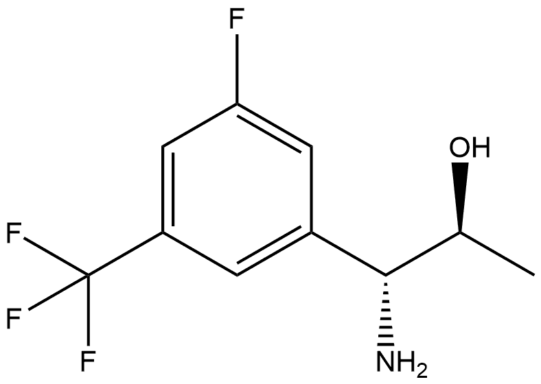 (1R,2S)-1-AMINO-1-[3-FLUORO-5-(TRIFLUOROMETHYL)PHENYL]PROPAN-2-OL 结构式