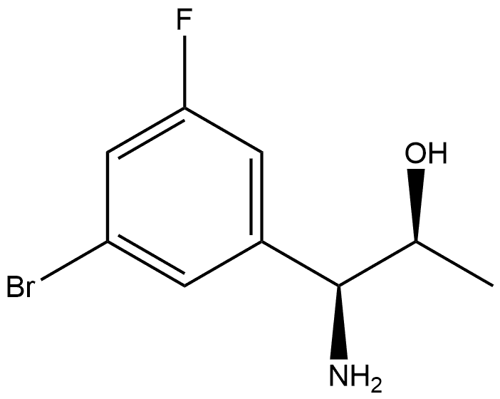 (1S,2S)-1-AMINO-1-(3-BROMO-5-FLUOROPHENYL)PROPAN-2-OL 结构式