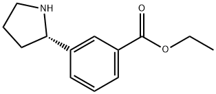 Benzoic acid, 3-(2S)-2-pyrrolidinyl-, ethyl ester Structure