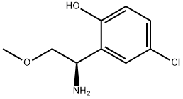 (R)-2-(1-amino-2-methoxyethyl)-4-chlorophenol Struktur