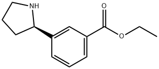 Benzoic acid, 3-(2R)-2-pyrrolidinyl-, ethyl ester 结构式