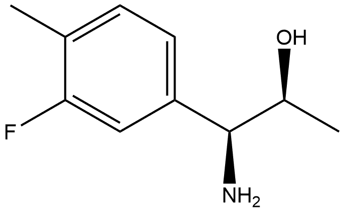 (1S,2S)-1-AMINO-1-(3-FLUORO-4-METHYLPHENYL)PROPAN-2-OL 结构式