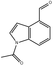 1H-Indole-4-carboxaldehyde, 1-acetyl- Struktur