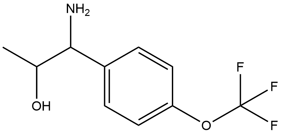 1-AMINO-1-[4-(TRIFLUOROMETHOXY)PHENYL]PROPAN-2-OL 结构式