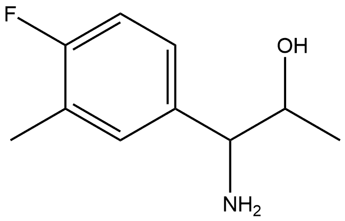 1-AMINO-1-(4-FLUORO-3-METHYLPHENYL)PROPAN-2-OL 结构式