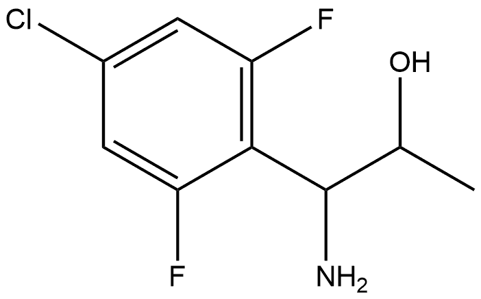1-AMINO-1-(4-CHLORO-2,6-DIFLUOROPHENYL)PROPAN-2-OL 结构式