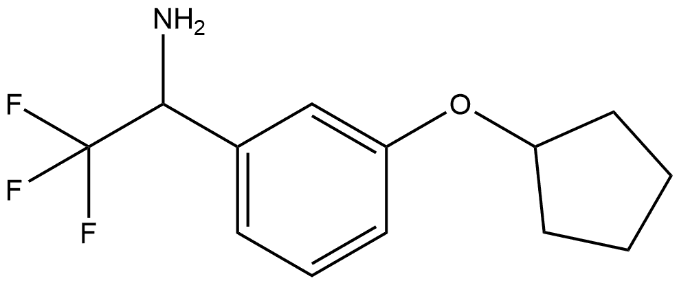 1-(3-CYCLOPENTYLOXYPHENYL)-2,2,2-TRIFLUOROETHYLAMINE 结构式