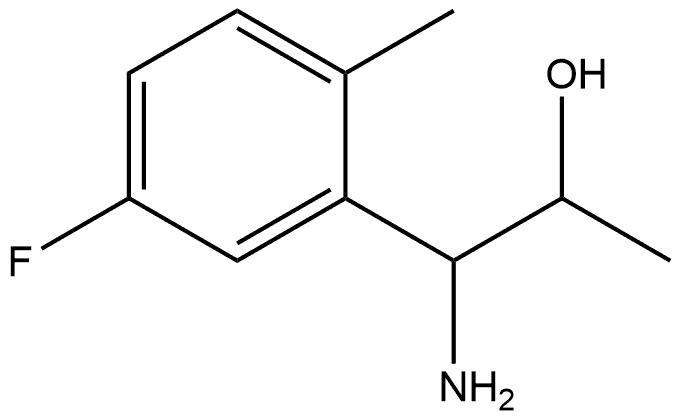 1-AMINO-1-(5-FLUORO-2-METHYLPHENYL)PROPAN-2-OL 结构式