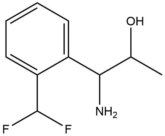 1-AMINO-1-[2-(DIFLUOROMETHYL)PHENYL]PROPAN-2-OL 结构式