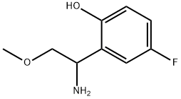 2-(1-amino-2-methoxyethyl)-4-fluorophenol Struktur