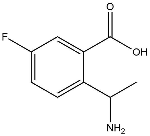 2-(1-氨乙基)-5-氟苯甲酸, 1270455-54-3, 结构式