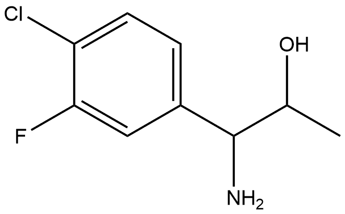 1-AMINO-1-(4-CHLORO-3-FLUOROPHENYL)PROPAN-2-OL 结构式