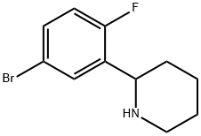 2-(5-溴-2-氟苯基)哌啶, 1270475-48-3, 结构式