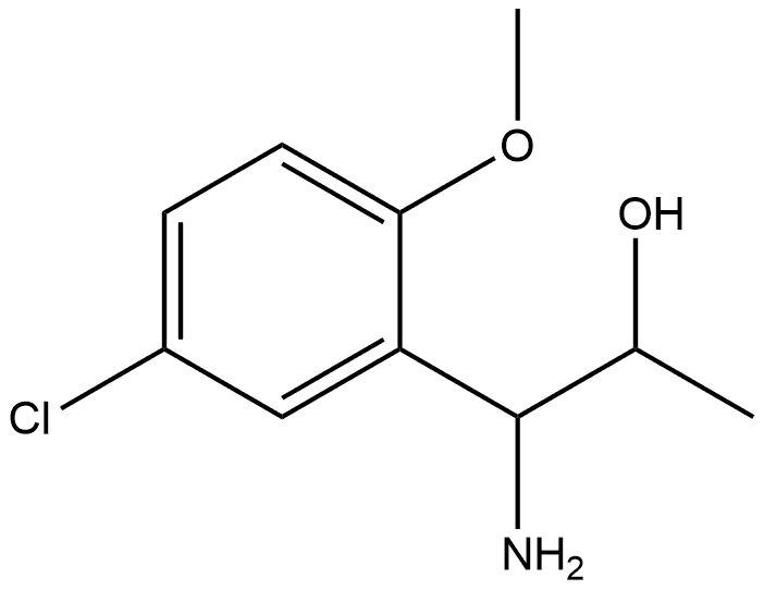 1-AMINO-1-(5-CHLORO-2-METHOXYPHENYL)PROPAN-2-OL 结构式