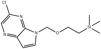 3-Chloro-5-((2-(trimethylsilyl)ethoxy)methyl)-5H-pyrrolo[2,3-b]pyrazine Structure