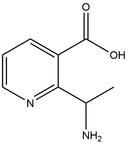 2-(1-氨乙基)烟酸, 1270499-49-4, 结构式