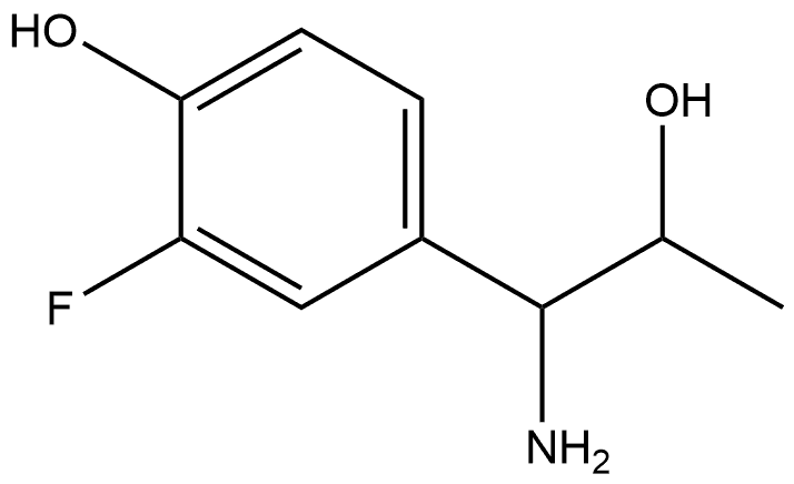 4-(1-AMINO-2-HYDROXYPROPYL)-2-FLUOROPHENOL 结构式