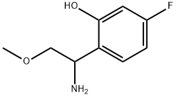 2-(1-amino-2-methoxyethyl)-5-fluorophenol Struktur