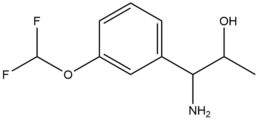 1-AMINO-1-[3-(DIFLUOROMETHOXY)PHENYL]PROPAN-2-OL 结构式