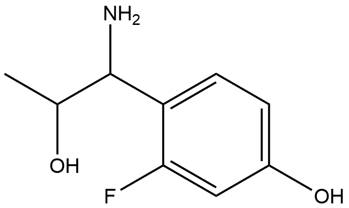 4-(1-AMINO-2-HYDROXYPROPYL)-3-FLUOROPHENOL 化学構造式